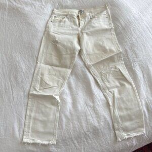 AGolde White Crop Jeans